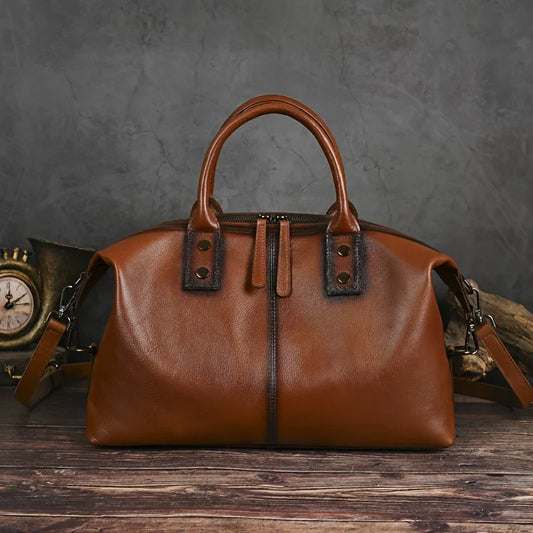 Vintage Genuine Leather Handbag for Women